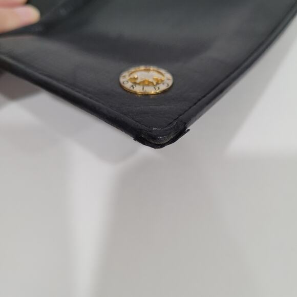 Hunting World Black Wallet Long Checkbook Card Holder Leather Bifold Italian - Picture 11 of 11